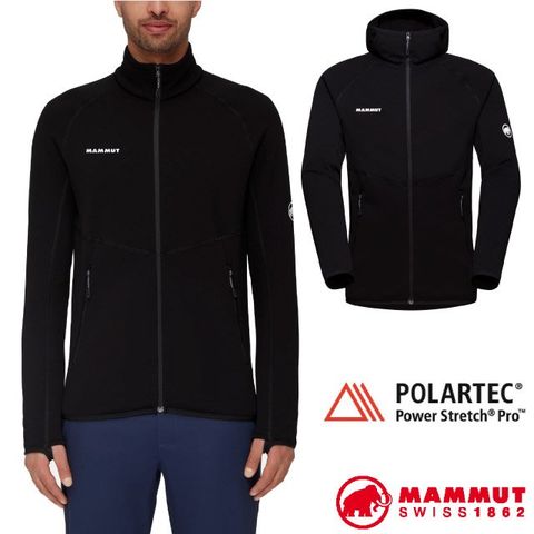 MAMMUT 長毛象 男 Aconcagua ML Hooded 輕量透氣快乾耐磨保暖連帽外套/1014-04281-0001 黑