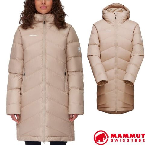 MAMMUT 長毛象 女 Fedoz IN Hooded Parka 防風防潑水連帽保暖長版外套.夾克/750蓬鬆度鴨絨/1013-02090-7517 薩凡納褐