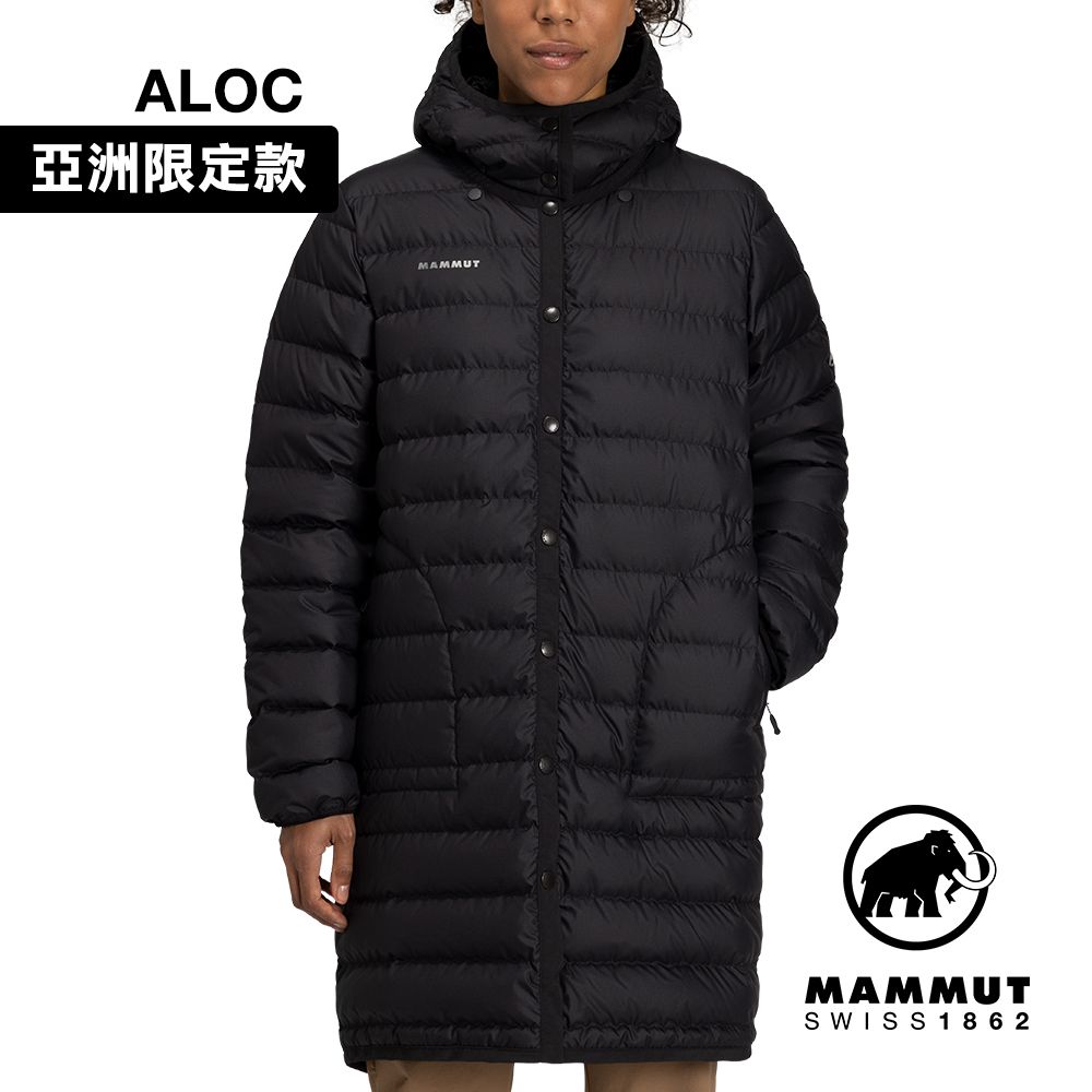 MAMMUT 長毛象 Seon IN Cardigan long AF W 長版羽絨連帽開襟外套 女款 黑色 #1013-02920