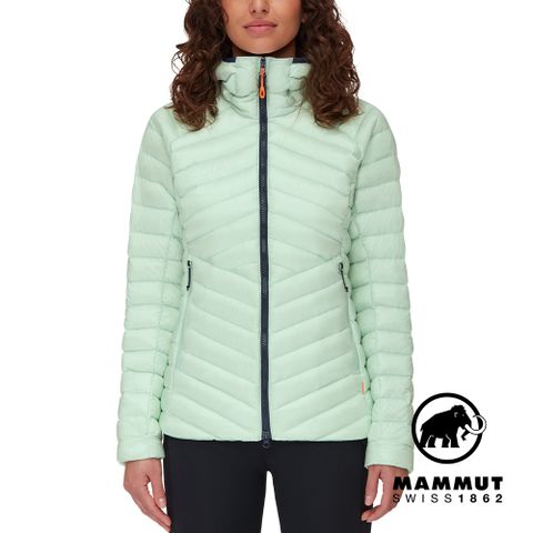 MAMMUT 長毛象 Broad Peak IN Hooded Jkt W 羽絨連帽外套 女款 薄荷綠/海洋藍#1013-02970