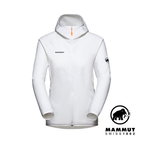 MAMMUT 長毛象 Aconcagua ML Hooded Jkt W 透氣快乾刷毛連帽外套 女款 白色 #1014-04441