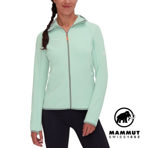 【Mammut 長毛象】Aconcagua ML Hooded Jkt W 透氣快乾刷毛連帽外套 女款 薄荷綠 #1014-04441