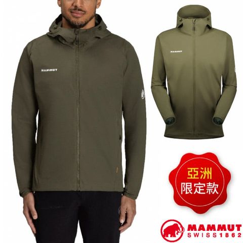 MAMMUT 長毛象 男 GRANITE SO Hooded Jacket AF 防潑水軟殼連帽外套.夾克/DWR防潑水.彈性透氣/1011-00322-40233 綠鬣蜥