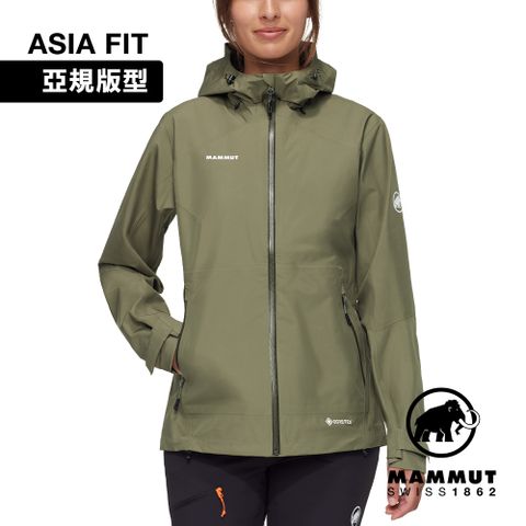 MAMMUT 長毛象 Convey Tour HS Hooded Jacket AF GTX防水連帽外套 女 沼澤綠 #1010-28802