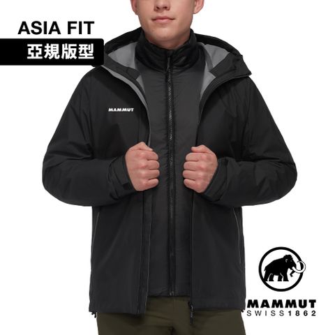 MAMMUT 長毛象 Alto Light 3in1 HS Hooded AF 兩件式防水保暖外套 男款 黑色 #1010-30860