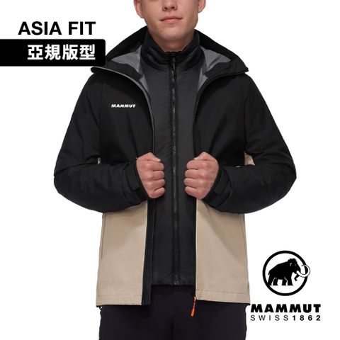 MAMMUT 長毛象 Alto Light 3in1 HS Hooded AF 兩件式防水保暖外套 男款 薩凡納褐/黑 #1010-30860