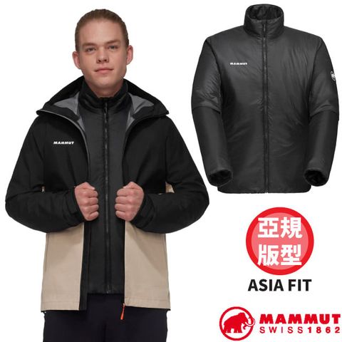 MAMMUT 長毛象 AF 男 Alto Light 3 in 1 HS Hooded 輕量透氣防水連帽兩件式外套.夾克/1010-30860-7521 薩凡納褐/黑