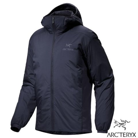 Arcteryx 始祖鳥 男 Atom 輕量抗水耐磨纖維連帽保暖外套(僅370g).防風夾克/Coreloft科技羽絨/X000007487 黑寶石