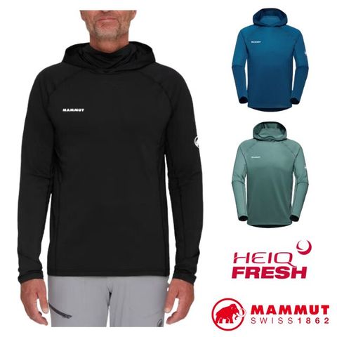 MAMMUT 長毛象 男 Selun FL Sun Hoody 保暖長袖連帽T恤.連帽休閒衫/UPF 50+ 防曬/1016-01420