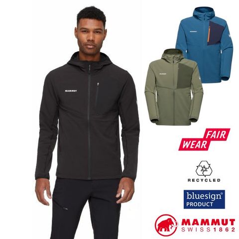 MAMMUT 長毛象 男 Madris Light ML Hooded Jacket 防風透氣連帽外套.中層夾克.風衣/環保材質.彈性舒適/1014-03842