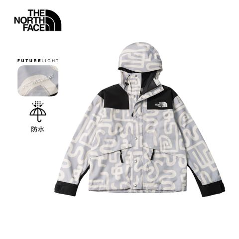 The North Face 北面 【經典1986】男款灰色FUTURELIGHT防水透氣連帽衝鋒衣｜8AKJ8H1 外套