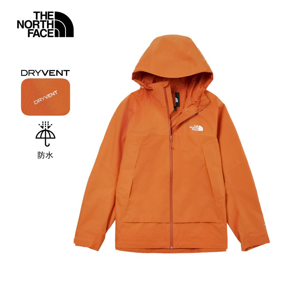The North Face 北面 男款橙色DryVent防水透氣衝鋒衣｜8BWF6IG 外套