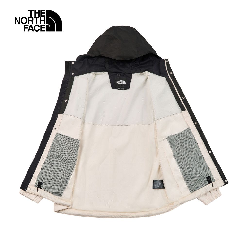 The North Face 北面 男款白色DryVent防水透氣連帽衝鋒衣｜8AUNFUX 外套