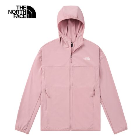 The North Face北面女款粉紅色舒適透氣連帽外套｜8EYH0SO
