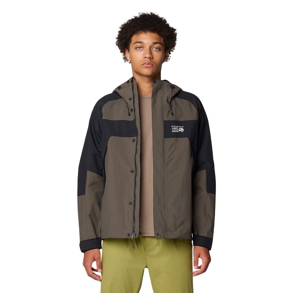 Mountain Hardwear Dry Times Hooded Jacket 經典復刻防水連帽外套 男款 山脊線/黑 #2109641