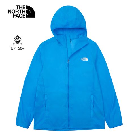 The North Face北面男款藍色UPF防曬連帽外套｜8C0TT4S 抗UV