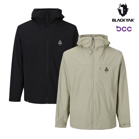 【BLACKYAK】CLIMBING連帽外套(淺卡其/黑色)-中性款 彈性尼龍 防風 立領包覆 防風外套|BYEB1NJ001