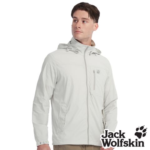 【Jack wolfskin飛狼】男 防蚊可拆帽抗UV外套 防曬遮陽『米卡』