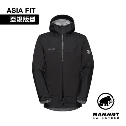 MAMMUT 長毛象 Ducan Guide HS Hooded Jacket AF Men 輕量防水連帽外套 男款 黑色 #1010-31930