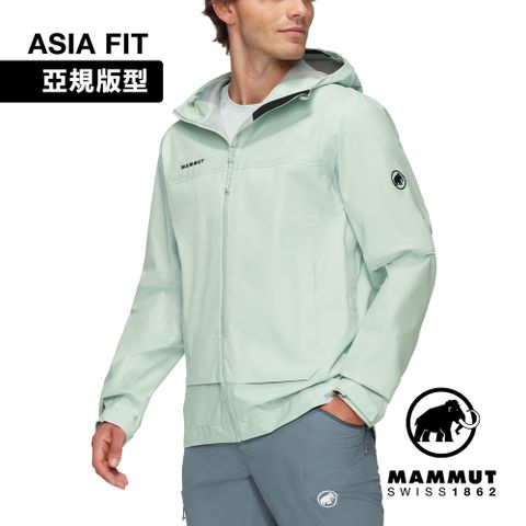 MAMMUT 長毛象 Ducan Guide HS Hooded Jacket AF Men 輕量防水連帽外套 男款 鼠尾草銀綠 #1010-31930