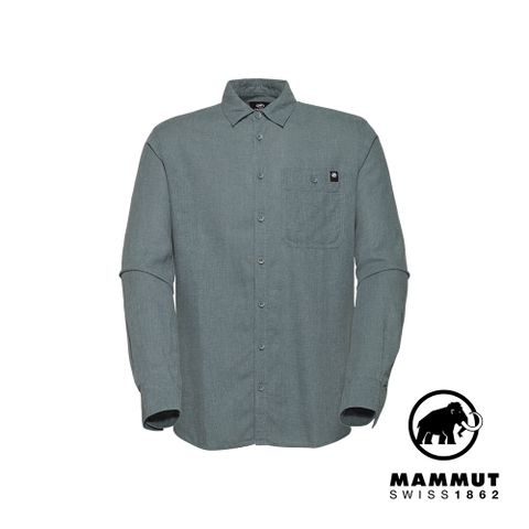 MAMMUT 長毛象 Alvra Summer LS Shirt 透氣排濕長袖襯衫 男款 地層灰藍 #1015-01570