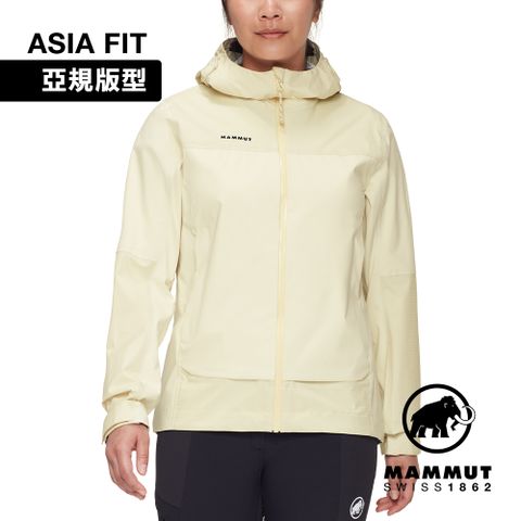 【Mammut 長毛象】Ducan Guide HS Hooded AF 輕量防水連帽外套 女款 阿穆特恩黃 #1010-31940