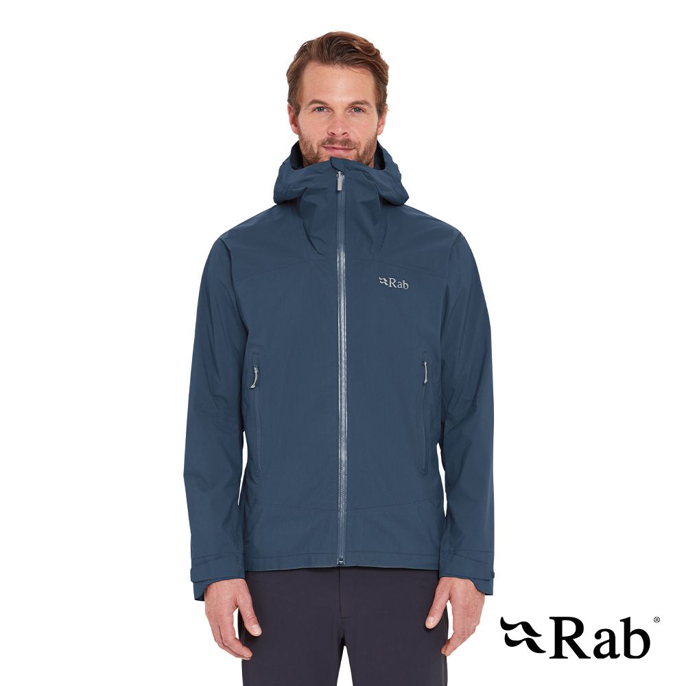 RAB Downpour Light Jacket 輕量防風防水連帽外套 男款 暴風藍 #QWG90