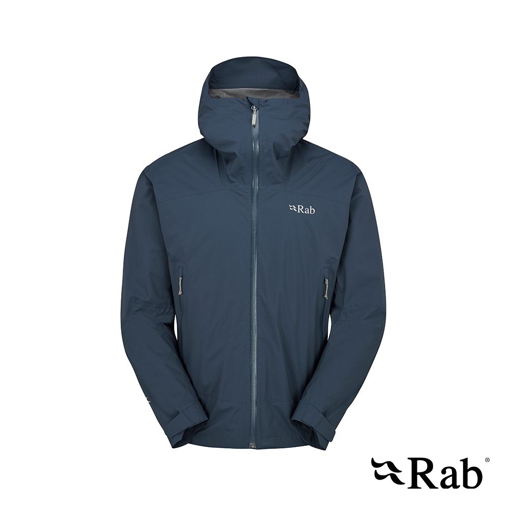 RAB Downpour Light Jacket 輕量防風防水連帽外套 男款 暴風藍 #QWG90