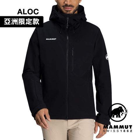 【Mammut 長毛象】Trekkers SO Hooded Jacket AF 高透氣彈性連帽外套 黑色 男款 #1011-02520