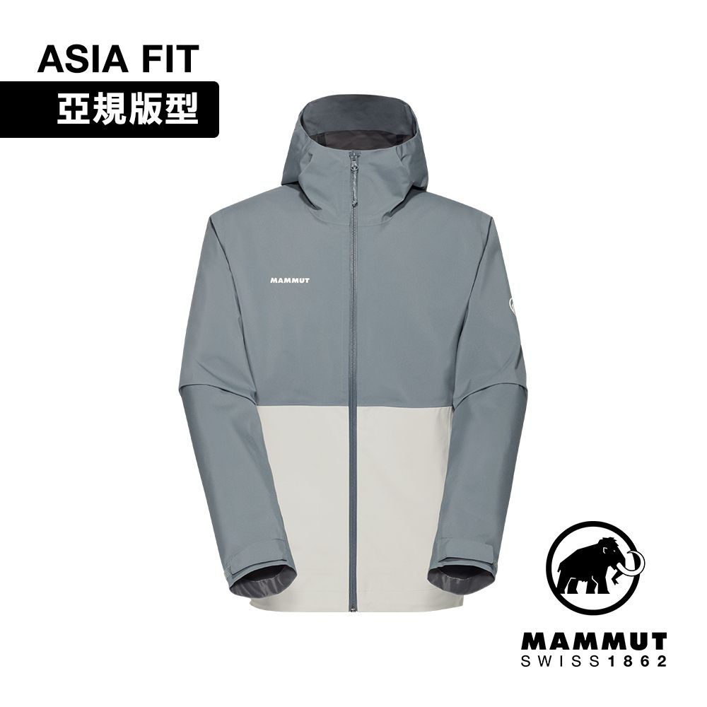 MAMMUT 長毛象 Linard Light HS Hooded Jacket AF Men 輕量防風防水連帽外套 地層灰藍/銀鼠尾草 男款 #1010-31950