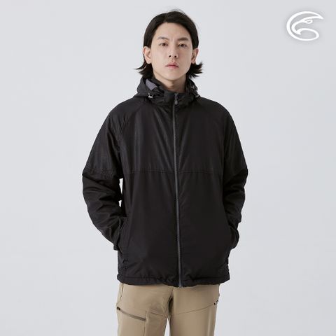 男天鵝絨超撥水抗風保暖可拆帽外套 AJ2421074 黑色 (S-3XL)