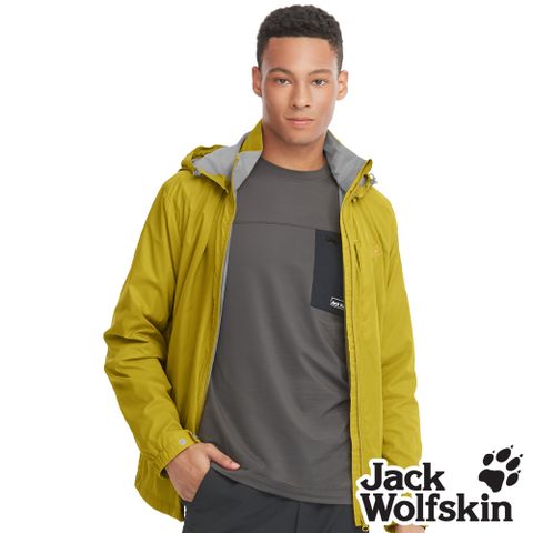 【Jack wolfskin飛狼】男 保暖天鵝絨 超輕量防風外套『芥末黃』