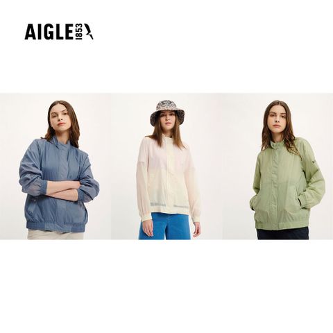 【AIGLE】 女 防潑超輕量外套AG-4P254 3色(女裝 抗UV外套 防潑水外套 女外套)