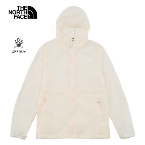 The North Face北面女款米白色UPF防曬可收腰防風外套｜8C13QLI 抗UV