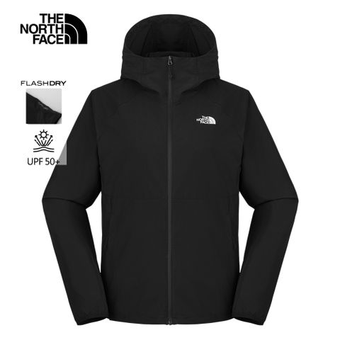 The North Face北面女款黑色UPF防曬防風外套｜8EXDJK3 抗UV