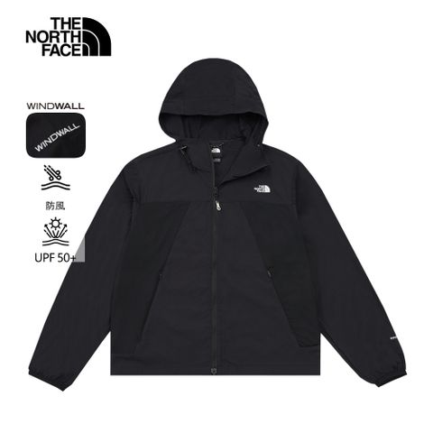 The North Face北面UE女款黑色防風外套｜8CM7JK3