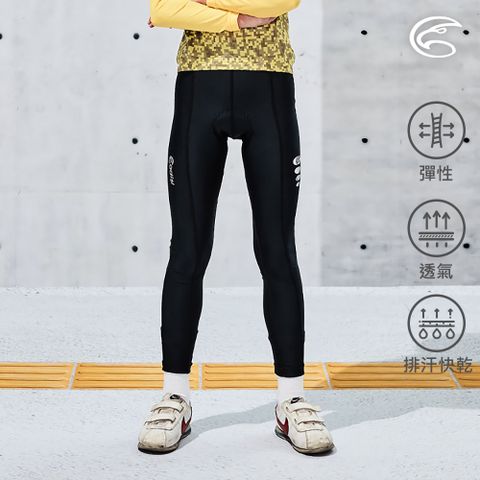 ADISI AP2113063青少年長自行車褲/黑色/黑色線