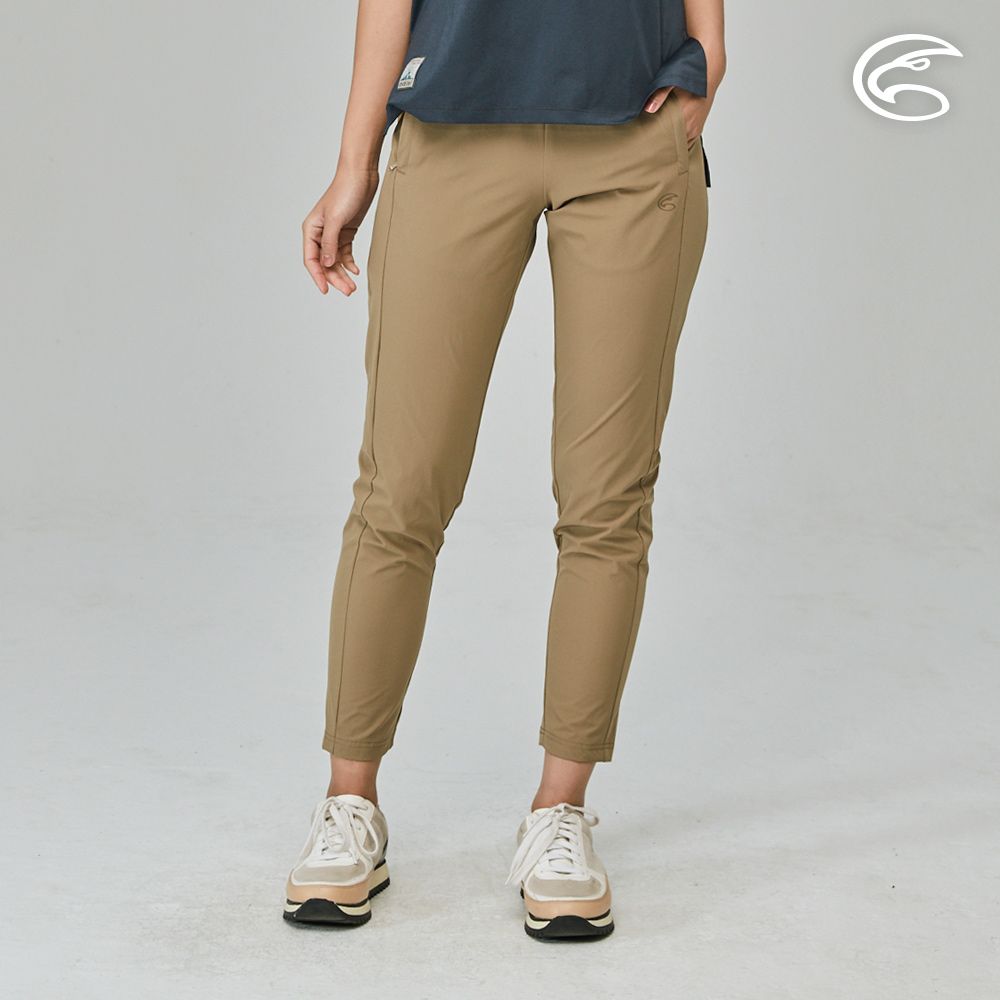 ADISI  女彈性快乾修身運動長褲AP2311099 (S-XL) 亞麻褐