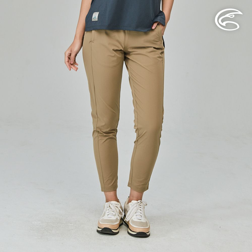 ADISI  女彈性快乾修身運動長褲AP2311099 (S-XL) 亞麻褐
