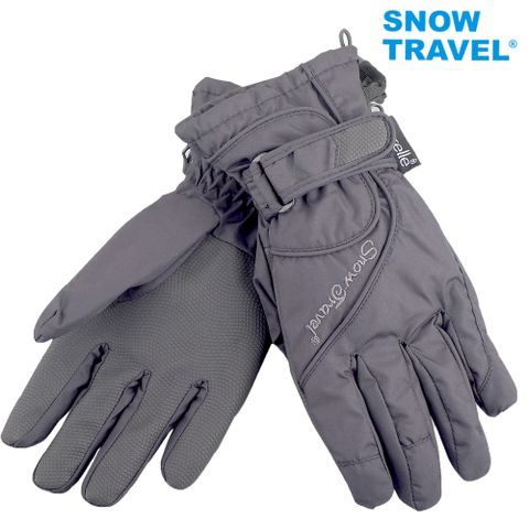 【SNOW TRAVEL】英國進口PORELLE防水保暖透氣薄手套AR-52(灰)/L號(男)/滑雪/騎車/戶外/雨天