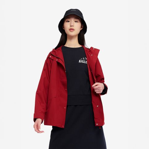 【AIGLE】女 MTD 防水透氣外套｜AG-4A206A017 櫻桃紅