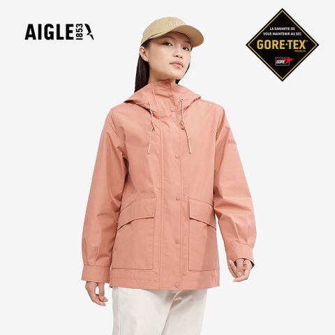 【AIGLE】女 GORE-TEX 防水透氣外套｜AG-4A205A026 深粉紅