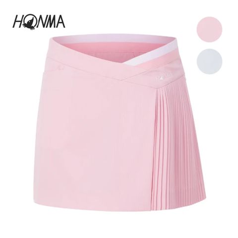 HONMA 本間高爾夫 女款運動百褶褲裙 日本高爾夫專業品牌(XS-L 粉色、白色任選HWJQ902R604)
