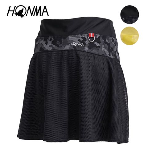 HONMA 本間高爾夫 女款運動短裙 日本高爾夫球專櫃品牌(Ｍ~L 黑色 深灰色任選 036734366)