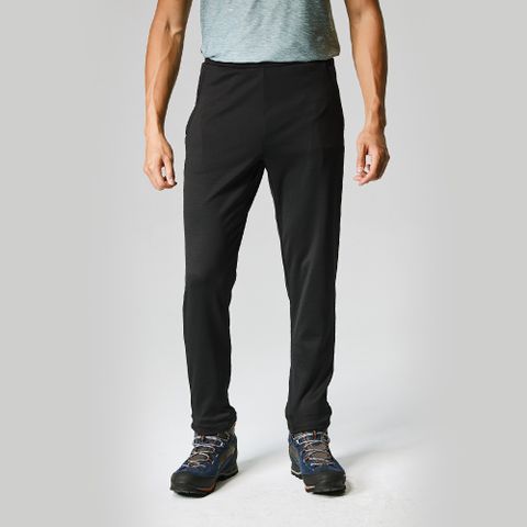 ADISI AP2221001男針織彈性快乾錐型休閒褲 / 黑色