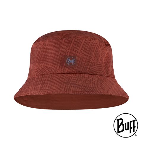 【BUFF】可收納漁夫帽-赭紅刷紋
