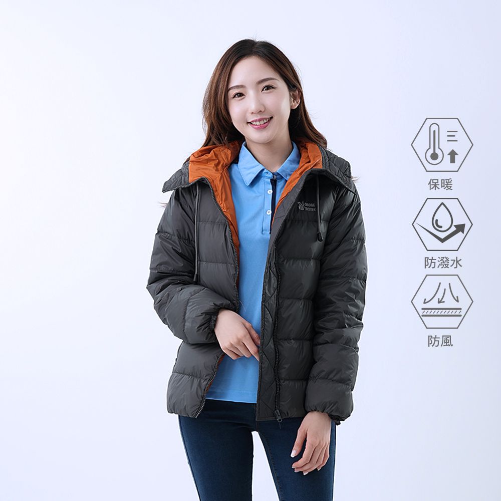 遊遍天下 女款親子款防風防潑水保暖羽絨外套 GJ22039 深灰 ( XXS-3L )