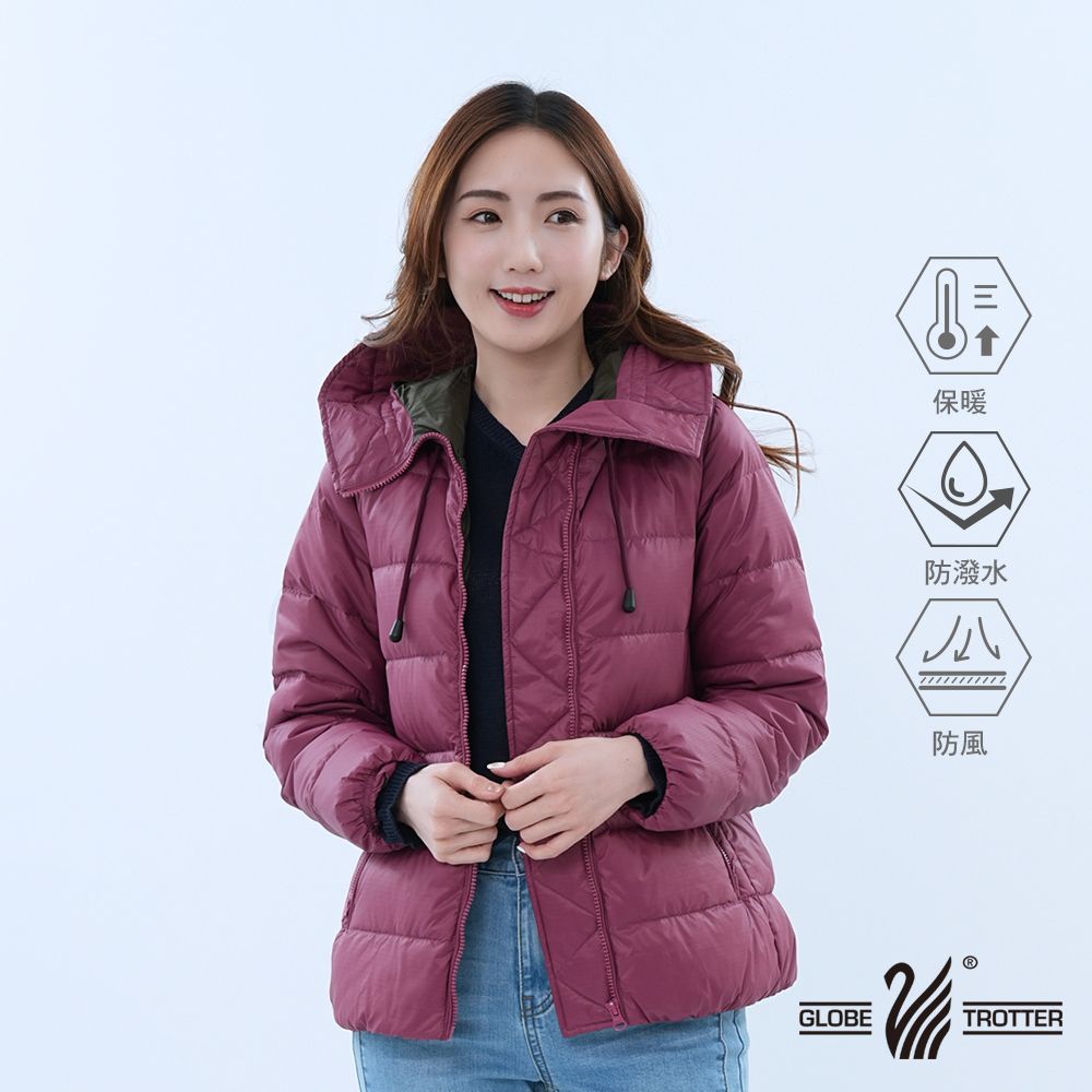 遊遍天下 女款親子款防風防潑水保暖羽絨外套 GJ22039 紫色 ( XXS-3L )