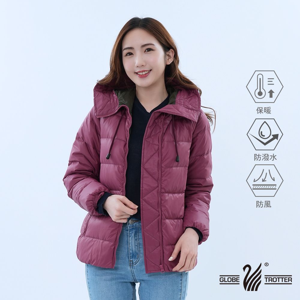 遊遍天下 女款親子款防風防潑水保暖羽絨外套 GJ22039 紫色 ( XXS-3L )