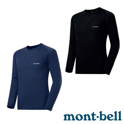 MONT-BELL 男 SUPER MERINO WOOL 美麗諾羊毛長袖圓領衛生衣(中厚款).內衣.打底衣/彈性保暖.吸濕快乾/1107654